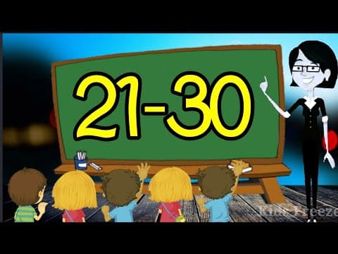 Learn number 21 to 30 with spelling - 21 to 30 number words