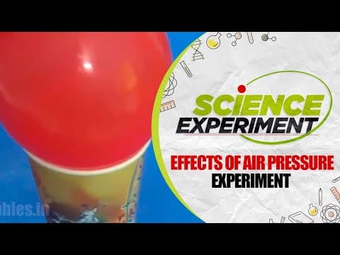 Science Experiment - 20 | Effects of Air Pressure Experiment | సైన్స్ ప్రయోగం | Chemistry Experiment