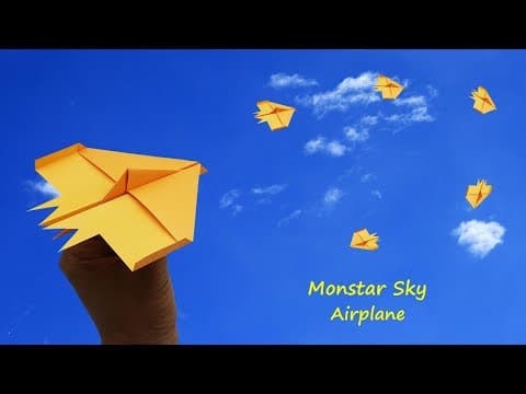 How To Make a Flying Monster Paper Airplane - Paper Monster Flying Sky Plane