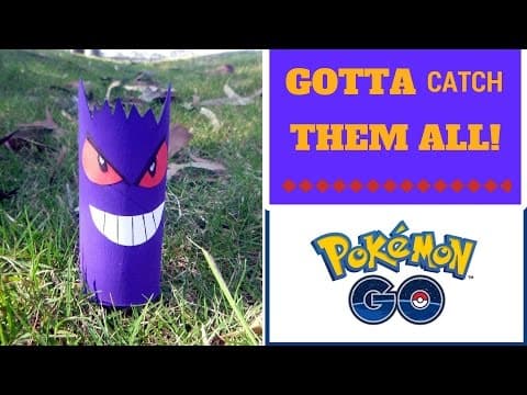 Pokemon Go - How to Make a Toilet Roll Gengar - Toilet Paper Roll Crafts