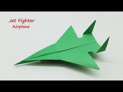 How To Make a Jet Fighter Paper Airplane - Origami Best Flying paper Airplane