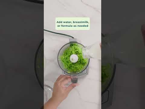 Homemade baby food: Pea puree