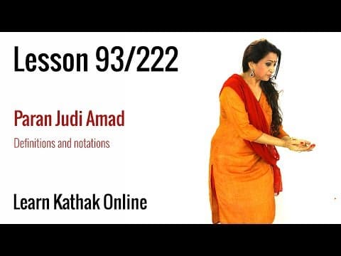 Paran Judi Amad - Definitions and Notations |Learn Kathak Online | Lesson 93