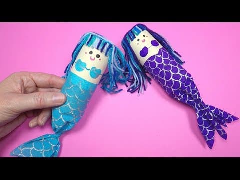 How to Make a Paper Roll Mermaid | Toilet Paper Roll Crafts