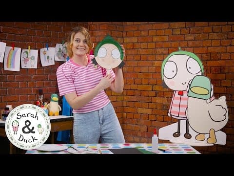 Ler's Make a Paper plate mask | Sarah and Duck