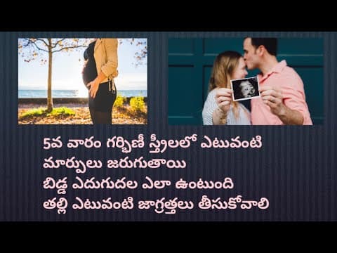 Fifth(5th) week pregnancy details in Telugu | Baby development | #Fifthweekpregnancy