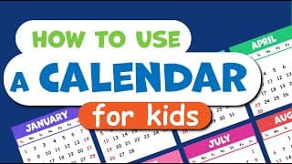 How to use a CALENDAR for KIDS! Learning seasons, months, days of the week. Educational video.