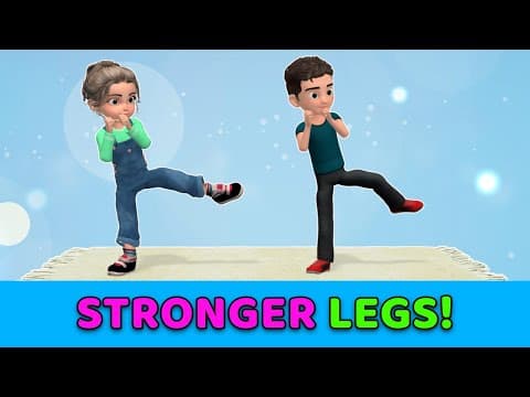 STRONGER LEGS CHALLENGE! Kids Workout