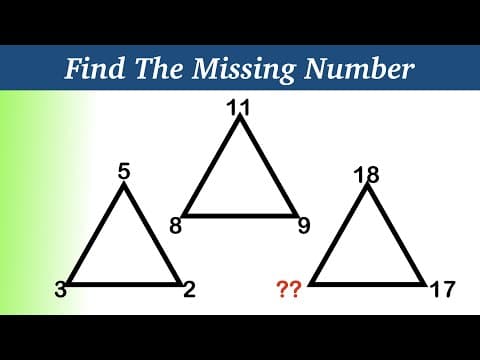 Missing number puzzle - triangle missing number puzzle for children