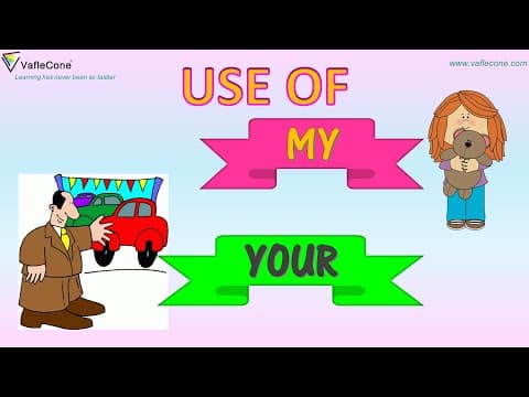 Use of My and Your for Kindergarten l Concept of my and your for kids