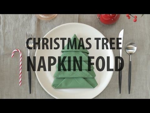 How to fold a Christmas Tree Napkin