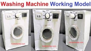 washing machine working model science project | dc motor project