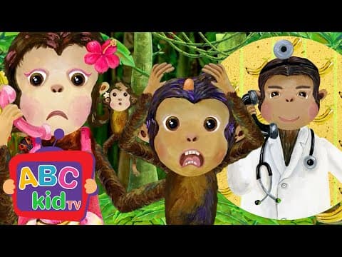 No Jumping on the Bed (5 Little Monkeys) | Animal Stories for Toddlers - ABC Kid TV | Nursery Rhymes