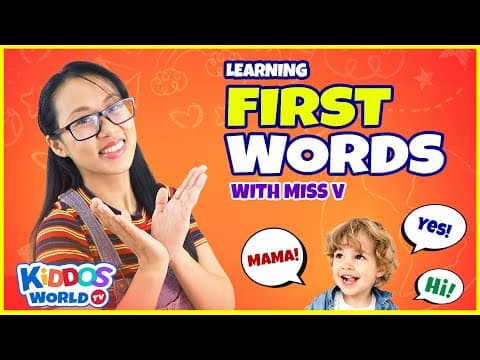 First words for babies - teaching toddlers to talk - learning basic english words