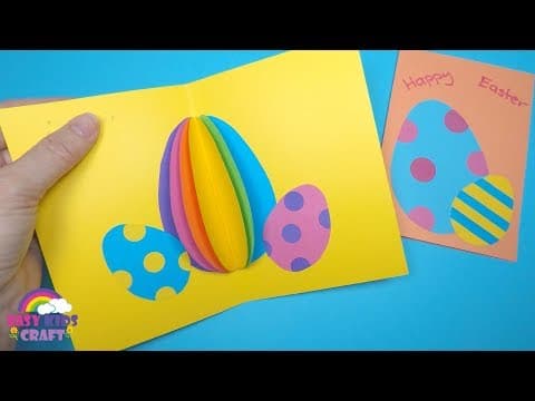 Easter Crafts for Kids - 3D Easter Egg Card