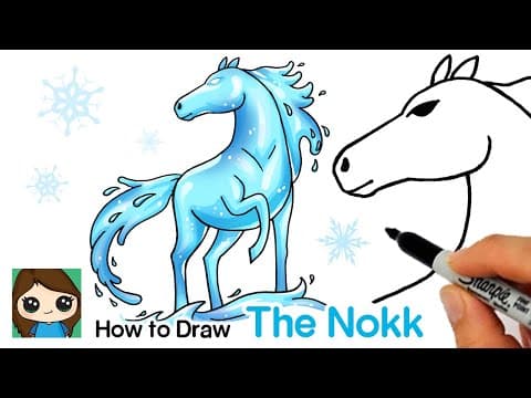How to draw the nokk horse - disney frozen