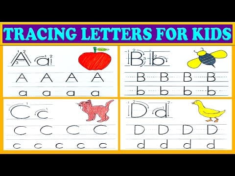 Kids learning - tracing letters for kids - tracing letters - alphabet tracing letters