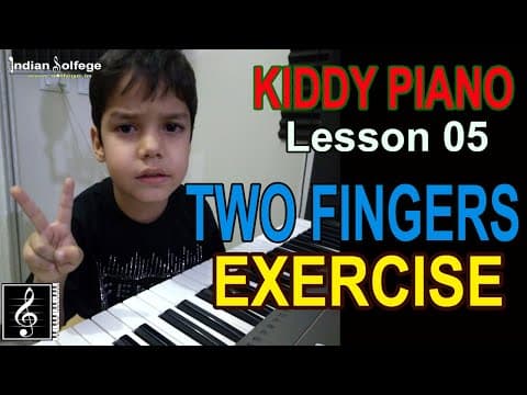 Two Fingers Exercises | Piano-Keyboard-Harmonium Lesson 05 | Kiddy Piano