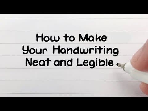 How to write neatly + improve your handwriting