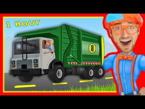 Explore machines with blippi garbage trucks