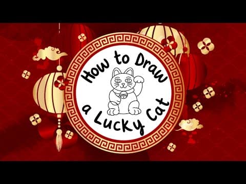 How to Draw a Lucky Cat | Chinese New Year | Simple Art Tutorial for Kids | Twinkl USA