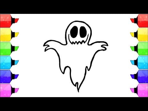 Draw, Paint and Color a Friendly Ghost Together