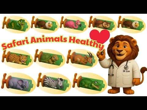 Safari Animals Doctor Checkup 🦁🩺 | 28 Cute Safari Friends Learn Healthy Habits 🌿 Meow Meow TV