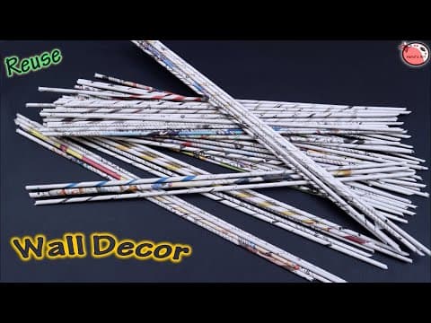 Newspaper craft idea - best out of waste craft idea - wall hanging making at home