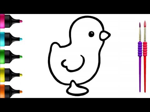 Chick Drawing, Painting & Coloring Fun for Kids, Toddlers