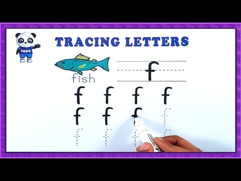 Tracing - tracing letter f - practice writing letter f - kids learning videos for kids