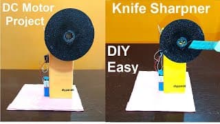 how to make knife sharpener using dc motor project
