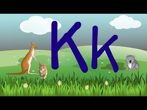 Karen the kangaroo letter k poem - alphabet videos for kids