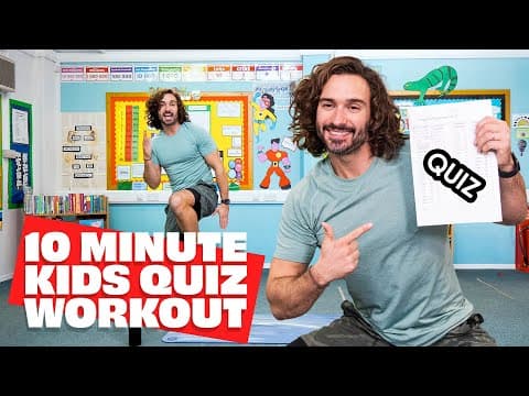 10 Minute Kids Quiz Workout | The Body Coach TV