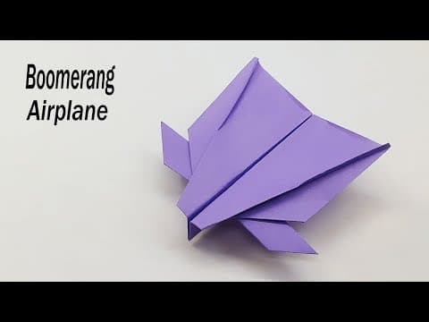 How To Make a Paper Boomerang Airplane Boomerang Plane Paper