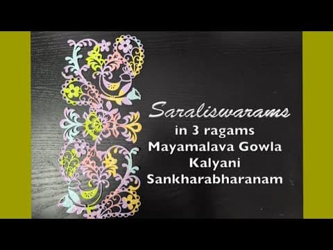 Carnatic saraliswaram 2 in 3 ragams