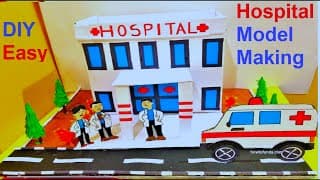 hospital model making using cardboard and paper | health & cleanliness