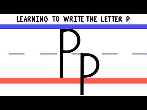 Write the letter p - abc writing for kids - alphabet handwriting by 123abctv