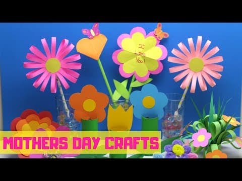 Mothers Day Crafts for Kids - Paper Flower Craft Ideas