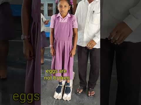 Walking on Eggs - Can you guess the reason why the eggs are not broken ?