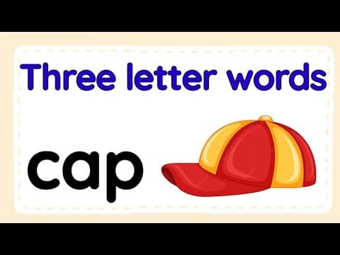 Three letter words for kids | Three letter words | Reading for kids | Cvc words | 3 letter words