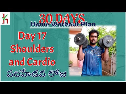 30 days home workout plan - day - 17 shoulders and cardio