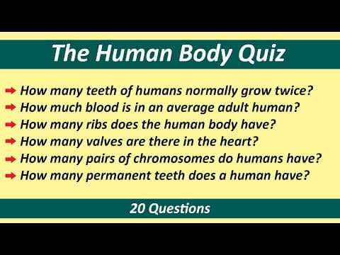 The Human Body Quiz | General Science Quiz | 20 Important Science Questions and Answers | GK