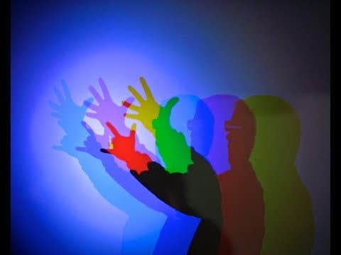 Colored Light Shadow-Additive light mixture Homemade Science
