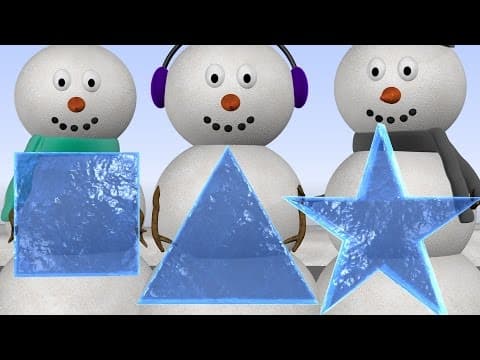 Learn Shapes with Snowmen - Shapes Lesson for Kids
