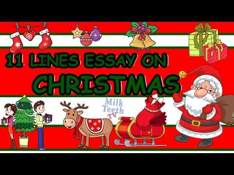 Quick and Easy 11 lines Short Essay on Christmas Festival for Grade 1 and Grade 2 Students