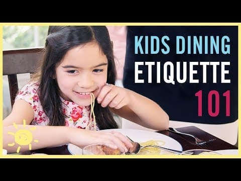 Kids dining etiquette with an expert coach!