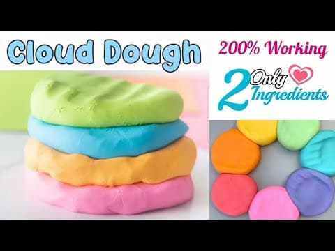 Super Soft Cloud Dough Recipe - How to make Play Dough at Home - How to make Air Dry Clay at Home