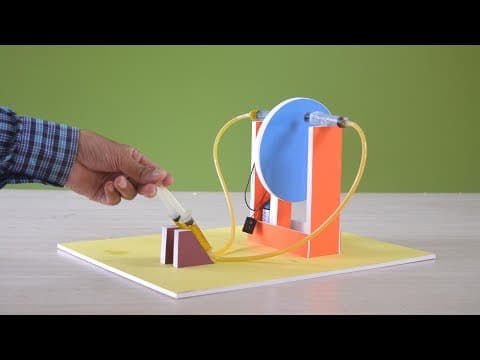 Make a hydraulic braking system for school science fair - introduction to Pascal's Law