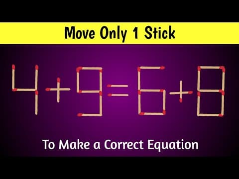 Incredibly Hard Matchstick Puzzles That Can Test Your intelligence | match tricks puzzles