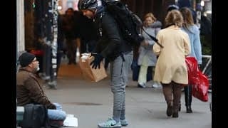 Soon After A Man Approached This Homeless Guy, A Stranger Showed Up With A Mysterious Package